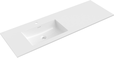 Mexen Otis lavabo encastré à gauche 141 x 46,5 cm, blanc brillant - 25181400L
