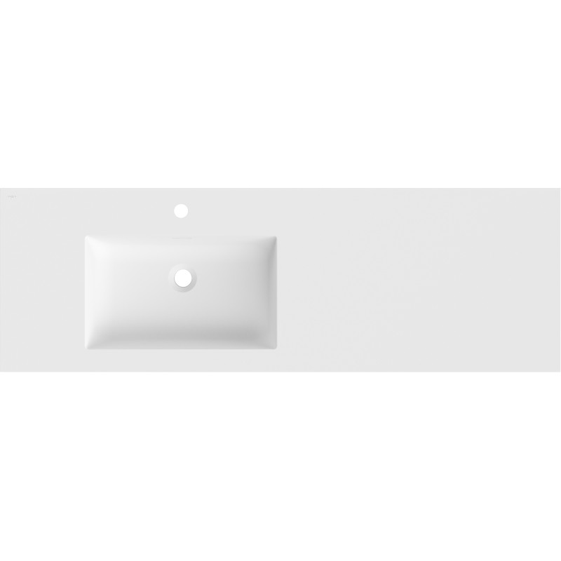 Mexen Otis lavabo encastré à gauche 141 x 46,5 cm, blanc mat - 25181401L