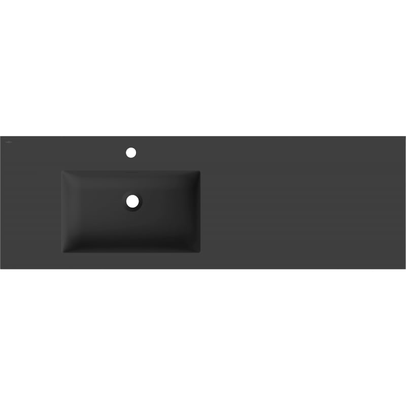 Mexen Otis lavabo encastré à gauche 141 x 46,5 cm, noir mat - 25181471L