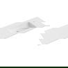 Mexen Otis lavabo encastré à droite 141 x 46,5 cm, blanc mat - 25181401P