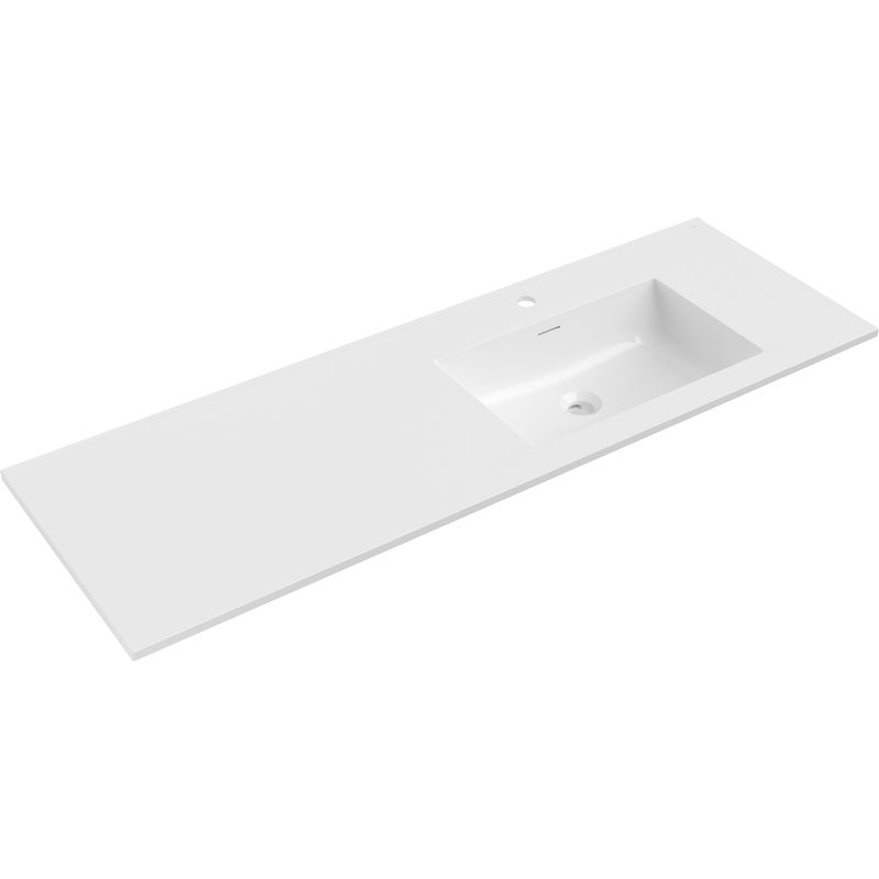 Mexen Otis lavabo encastré à droite 141 x 46,5 cm, blanc brillant - 25181400P