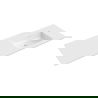 Mexen Otis lavabo encastré à droite 141 x 46,5 cm, blanc brillant - 25181400P