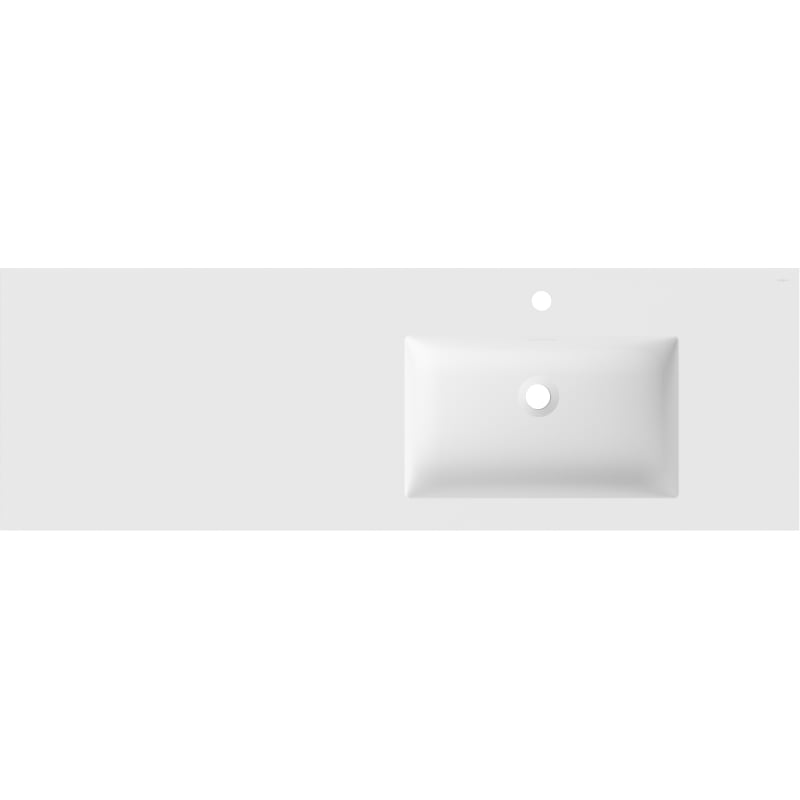 Mexen Otis lavabo encastré à droite 141 x 46,5 cm, blanc mat - 25181401P