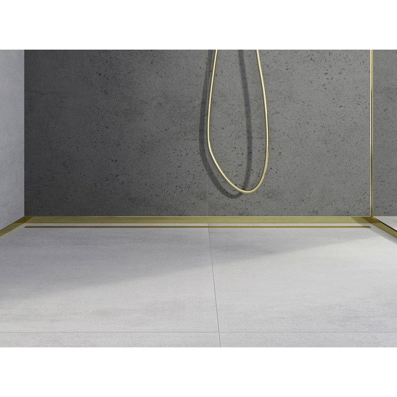 Mexen Line-B listwa brodzikowa czołowa 130 cm, złota - 185003130U