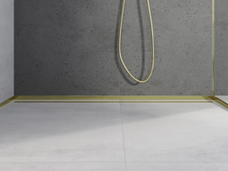 Mexen Line-B listwa brodzikowa czołowa 130 cm, złota - 185003130U