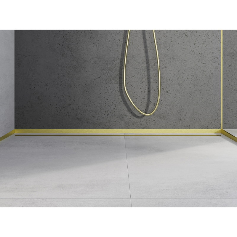 Mexen Line-B listwa brodzikowa czołowa 130 cm, złota szczotkowana - 185503130U