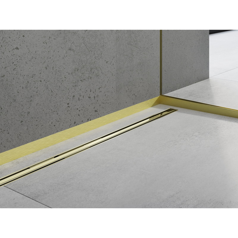 Mexen Line-B plinthe de douche frontale 180 cm, or brossé - 185503180U