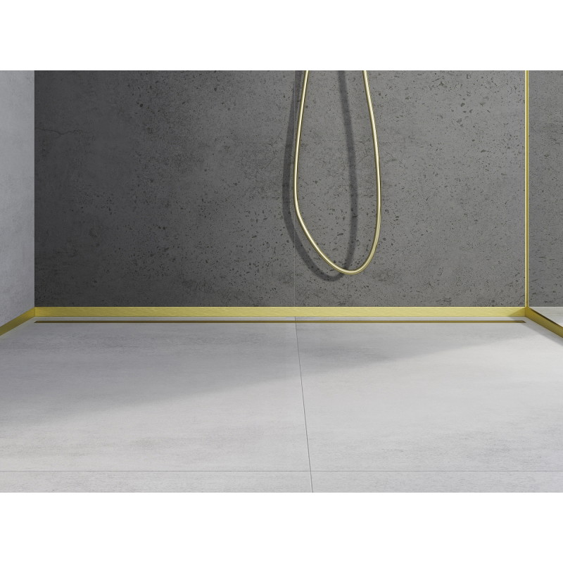 Mexen Line-B plinthe de douche frontale 180 cm, or brossé - 185503180U