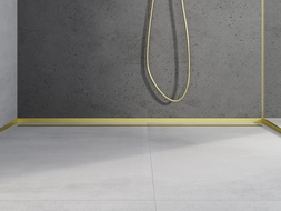 Mexen Line-B plinthe de douche frontale 180 cm, or brossé - 185503180U