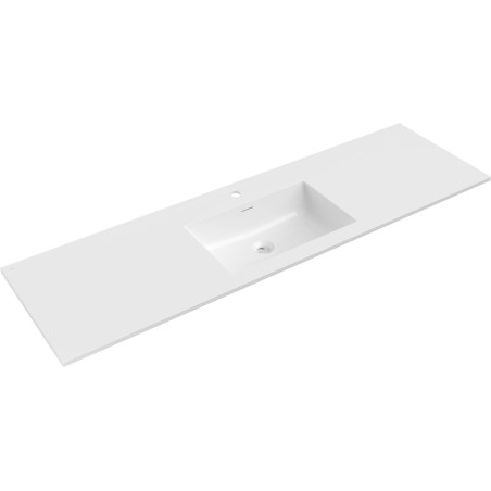 Mexen Otis lavabo encastré dans le plan 161 x 46,5 cm, blanc brillant - 25181600