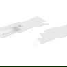 Mexen Otis lavabo encastré 161 x 46,5 cm, blanc brillant - 25181600