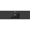 Mexen Otis lavabo encastré dans le plan de travail 161 x 46,5 cm, noir mat - 25181671