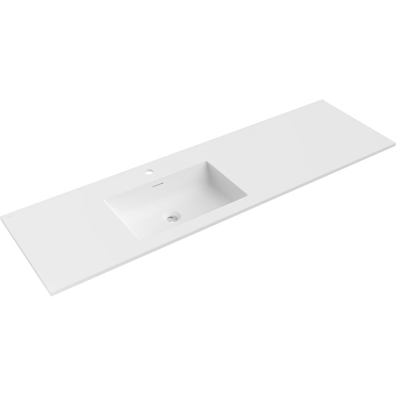 Mexen Otis lavabo encastré à gauche 161 x 46,5 cm, blanc mat - 25181601L