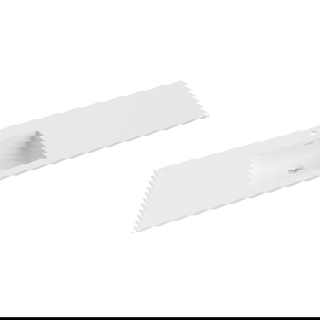 Mexen Otis lavabo encastré à gauche 161 x 46,5 cm, blanc mat - 25181601L