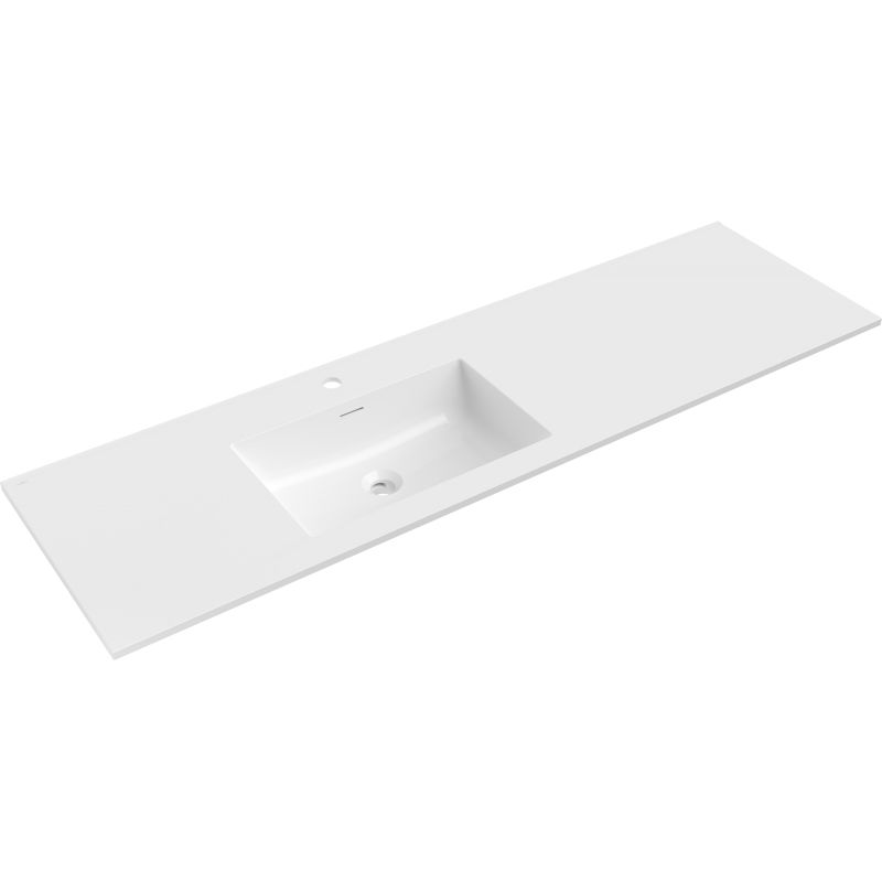 Mexen Otis lavabo encastré à gauche 161 x 46,5 cm, blanc brillant - 25181600L