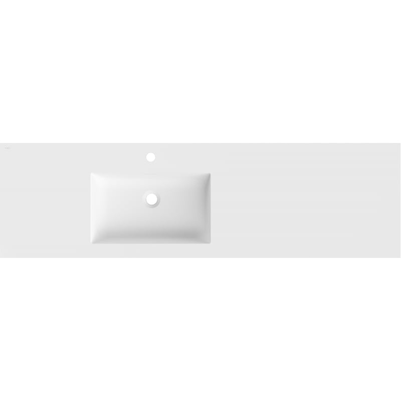 Mexen Otis lavabo encastré à gauche 161 x 46,5 cm, blanc mat - 25181601L