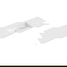 Mexen Otis lavabo encastré à droite 161 x 46,5 cm, blanc brillant - 25181600P