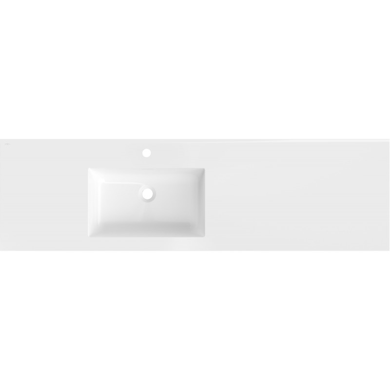 Mexen Otis lavabo encastré à gauche 161 x 46,5 cm, blanc brillant - 25181600L