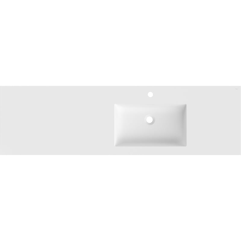 Mexen Otis lavabo encastré droit 161 x 46,5 cm, blanc mat - 25181601P