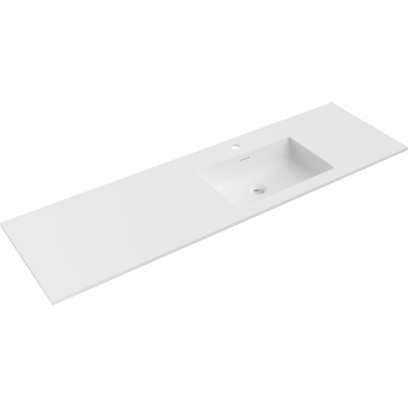 Mexen Otis lavabo encastré droit 161 x 46,5 cm, blanc mat - 25181601P
