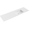 Mexen Otis lavabo encastré droit 161 x 46,5 cm, blanc mat - 25181601P