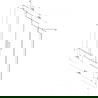 Mexen Velar Duo pare-baignoire 2 volets coulissants 200 x 150 cm, graphite, blanc - 896-200-000-42-20