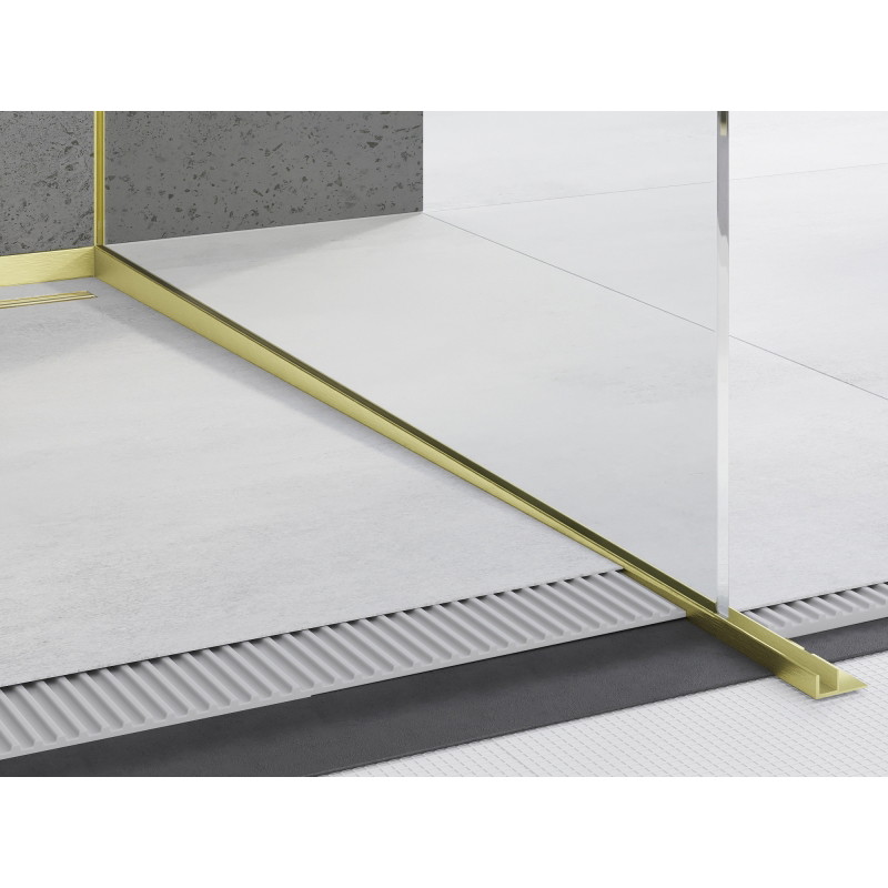 Mexen Line-B bande inclinée pour verre 120 cm droite, brosse dorée - 185504120R