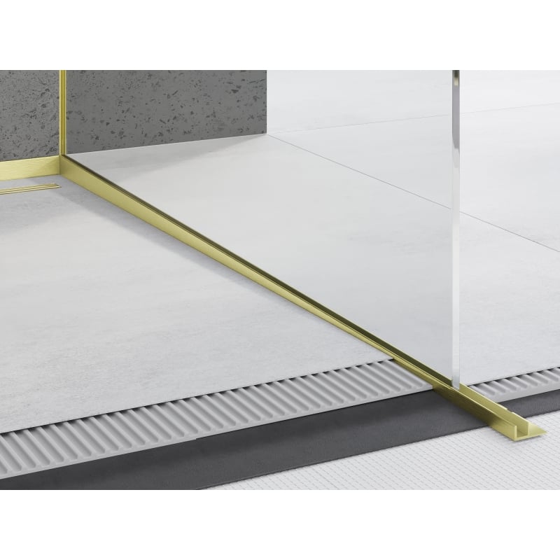 Mexen Line-B moulure de pente pour verre 120 cm à droite, brosse dorée - 185504120R
