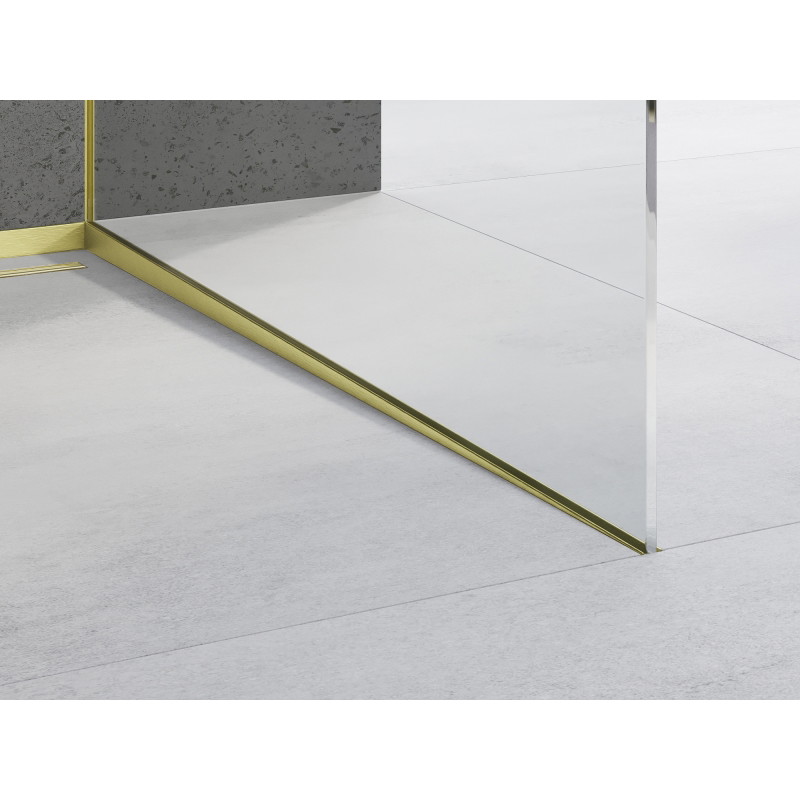 Mexen Line-B bande inclinée pour verre 120 cm droite, brosse dorée - 185504120R