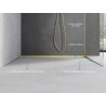 Mexen Line-B profil d'inclinaison pour verre 180 cm droit, brosse dorée - 185504180R