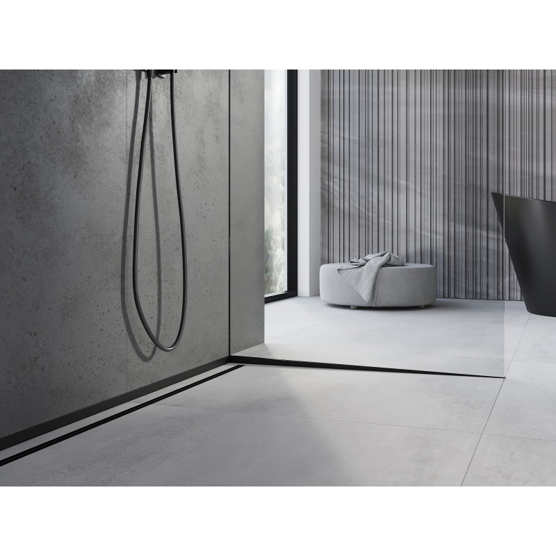 Mexen Line-B profil d'inclinaison pour verre 120 cm droit, noir - 187004120R
