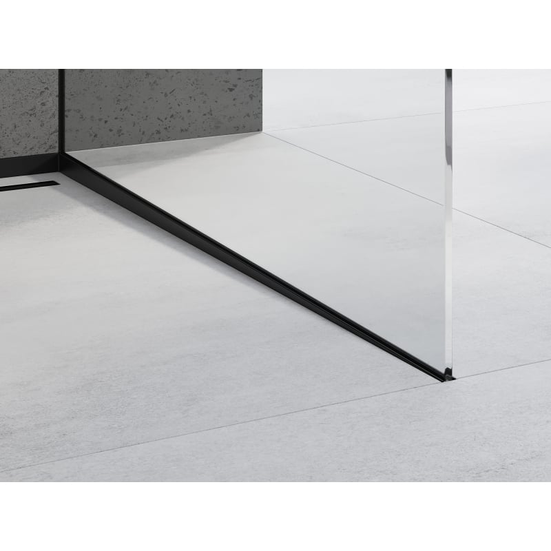 Mexen Line-B lèvre de verre en pente 120 cm droite, noire - 187004120R