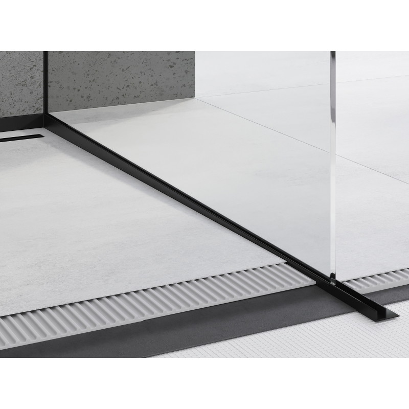 Mexen Line-B profil d'inclinaison pour verre 120 cm droit, noir - 187004120R
