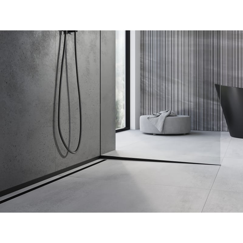 Mexen Line-B listwa spadkowa do szkła 180 cm droite, noire - 187004180R
