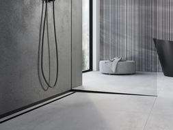 Mexen Line-B profil à pente pour verre 180 cm droite, noire - 187004180R