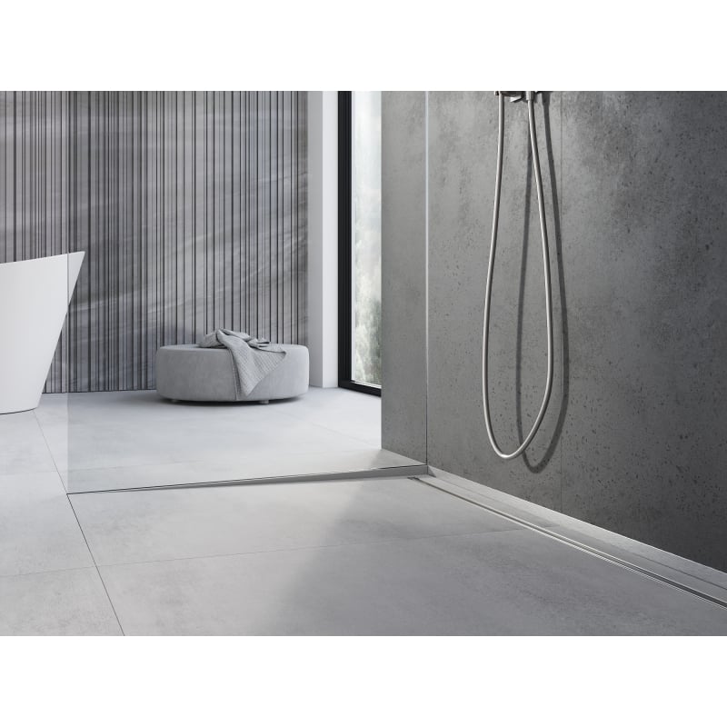 Mexen Line-B bande de seuil pour verre 120 cm gauche, inox - 181004120L