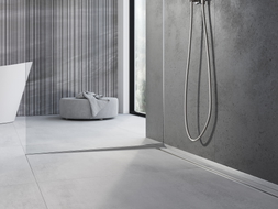 Mexen Line-B bande de seuil pour verre 120 cm gauche, inox - 181004120L