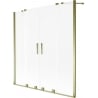 Mexen Velar Duo pare-douche 2 volets coulissants 140 x 150 cm, givré, doré - 896-140-000-32-50