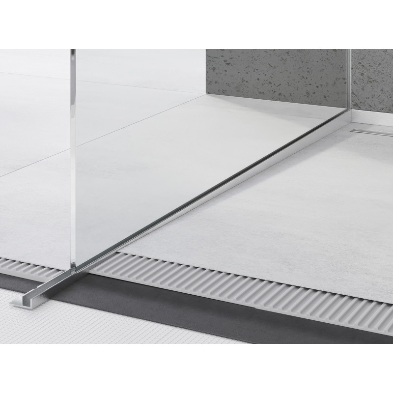 Mexen Line-B bande de pente pour verre 180 cm gauche, inox - 181004180L