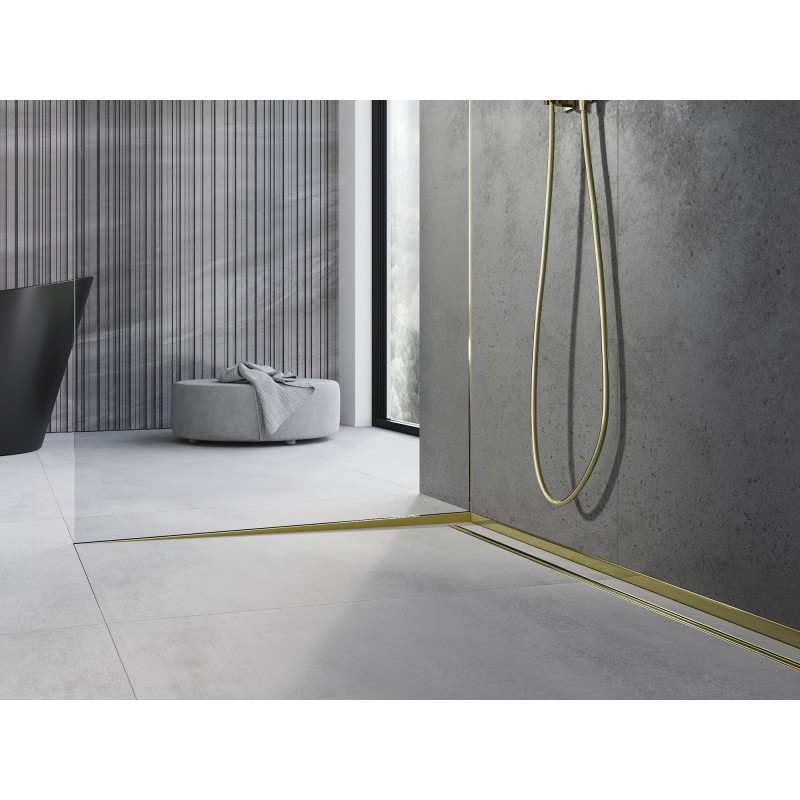 Mexen Line-B moulure inclinée pour verre 180 cm gauche, or - 185004180L