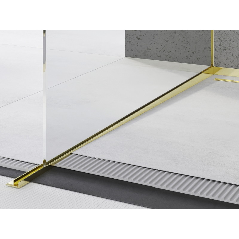 Mexen Line-B moulure inclinée pour verre 180 cm gauche, or - 185004180L