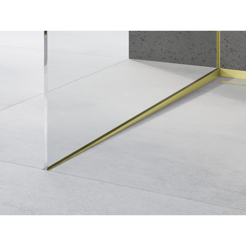 Mexen Line-B barre de seuil pour verre 120 cm gauche, brosse dorée - 185504120L