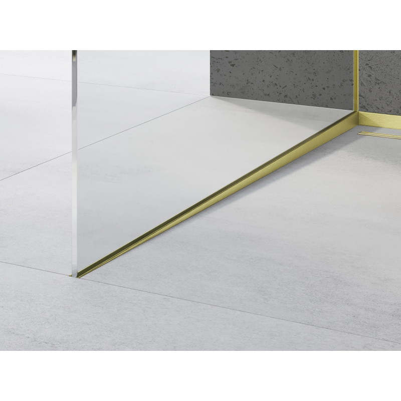 Mexen Line-B corniche inclinée pour verre 120 cm gauche, brosse dorée - 185504120L