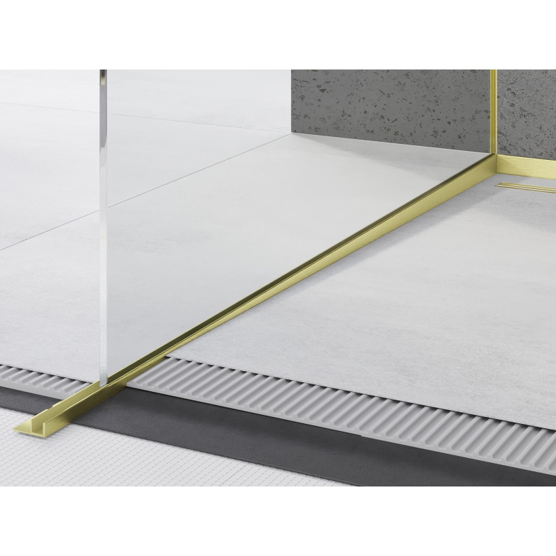 Mexen Line-B corniche inclinée pour verre 120 cm gauche, brosse dorée - 185504120L