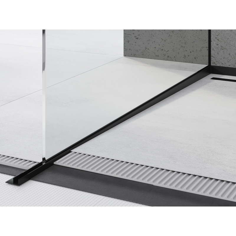 Mexen Line-B profil de pente pour verre 120 cm gauche, noir - 187004120L