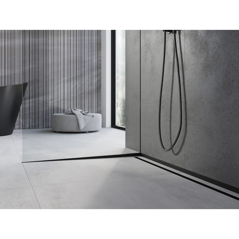Mexen Line-B profil de pente pour verre 120 cm gauche, noir - 187004120L
