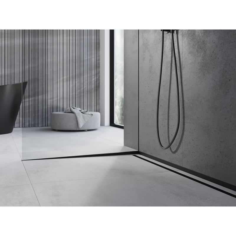 Mexen Line-B réglette de pente pour verre 180 cm gauche, noir - 187004180L