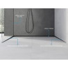 Mexen Line-B listel de pente pour verre 180 cm gauche, noir - 187004180L