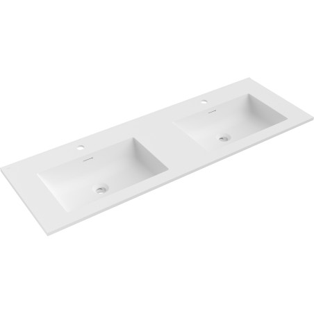 Mexen Otis lavabo intégré double 141 x 46,5 cm, blanc mat - 25181401D