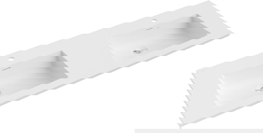 Mexen Otis double vasque encastrée dans le plan 141 x 46,5 cm, blanc mat - 25181401D